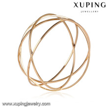51639 brazaletes grandes de las mujeres de Xuping Jewelry Fashion con el oro 18k plateado